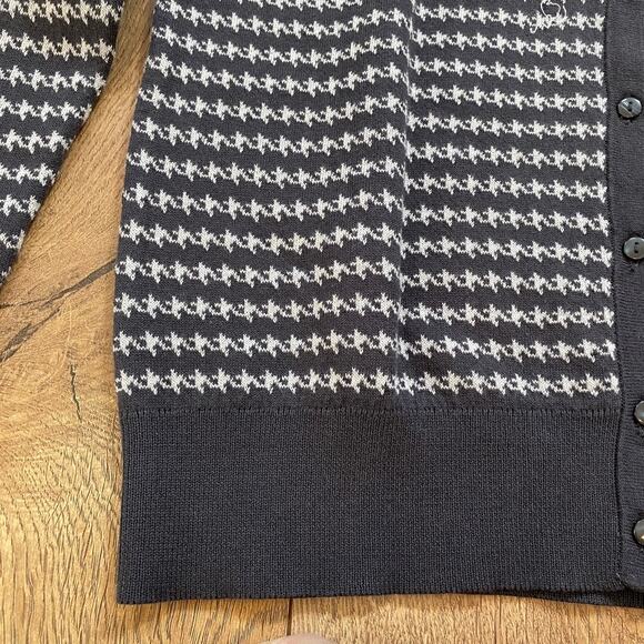 NWT LOFT Herringbone Cardigan Sweater Preppy Academia Capsule Closet S - Picture 4 of 7